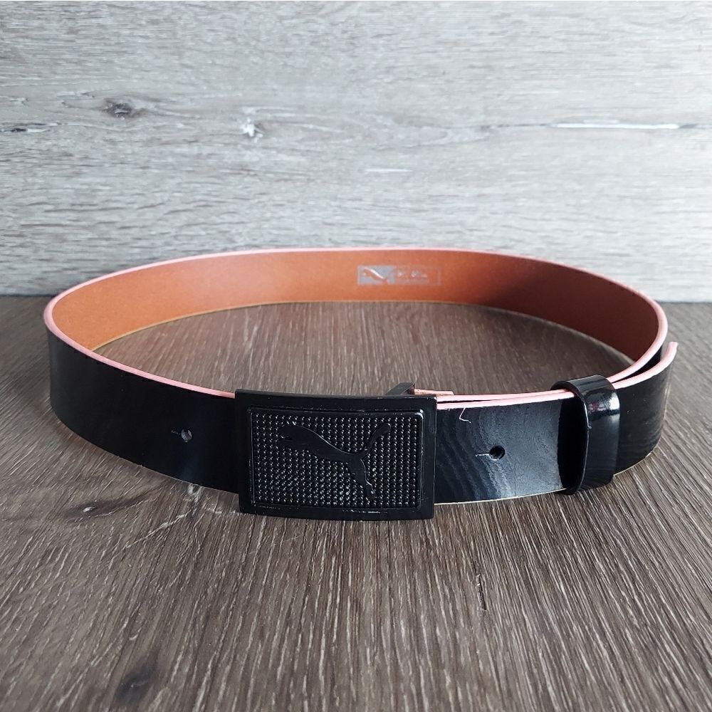 Puma Patent Leather Black Belt Medium